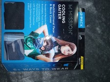 Mission Compact Cooling Neck Gaiter Face Cover 2 pack black  pattern youth size