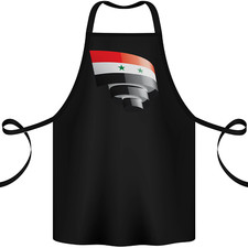 Curled Syria Flag Syrian Day Football Cotton Apron 100% Organic