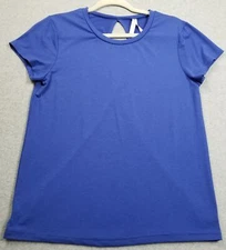 Ebb & Flow Activewear T Shirt Women Medium M Blue Short Sleeve Gym Workout Yoga