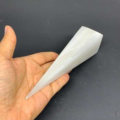 301.6g, 7.75"x1.6"x1.7" Selenite (Satin Spar) Crystal Crystal Tower Point,B35961 - Picture 7 of 16