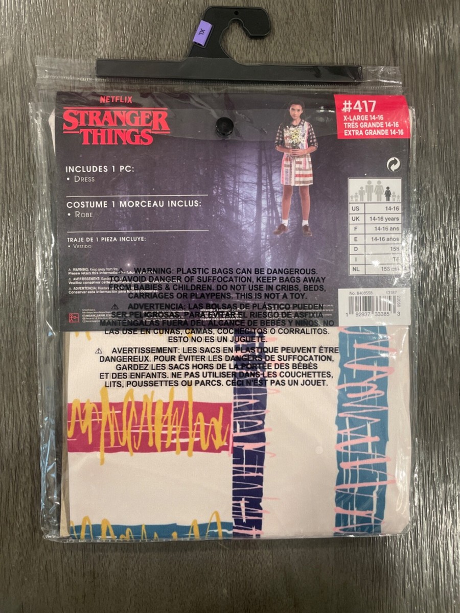 Disguise Offizielles Eleven Kostüm Stranger Things – Premium Outfit Mit Kleid & Socken, Größe L (10-12 J.) Disguise Offizielles Eleven Kostüm Stranger Things – Premium Outfit Mit Kleid & Socken, Größe L (10-12 J.)