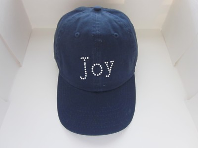 rhinestone bling JOY bling Baseball cap hat NAVY | eBay display picture 3