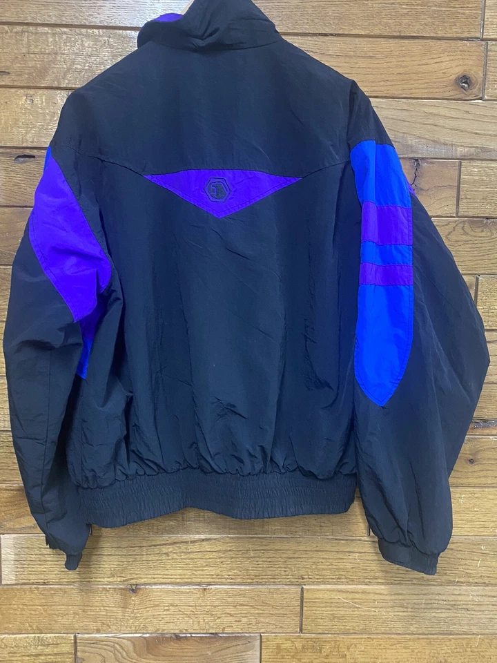 VTG Matco Tools Snowmobile Jacket Mens Medium Purple Black Blue  90s 80s USA - Image 2 of 4