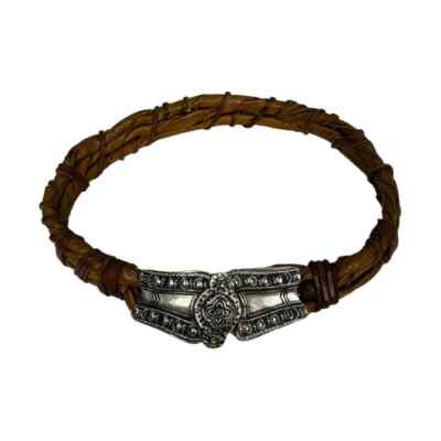 Vintage Leather Waist Belt One Size 31 display picture 3
