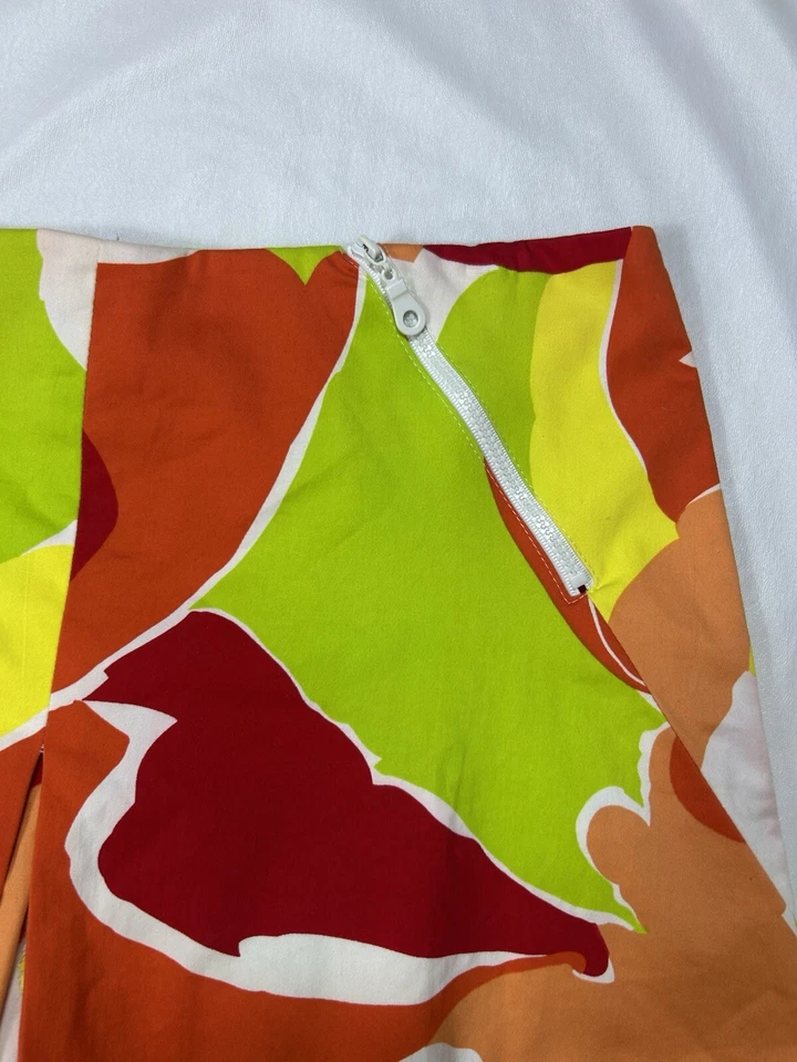 Pantalones Cortos Cache Vintage Para Mujer 8 32x5 Skort Tenis Falda Floral Naranja Pantalones Calientes Foto 3 de 4