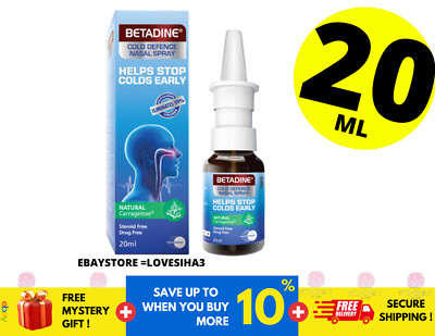 BETADINE Adult Cold Defence Nasal Spray 20ml Helps Stop Colds Early