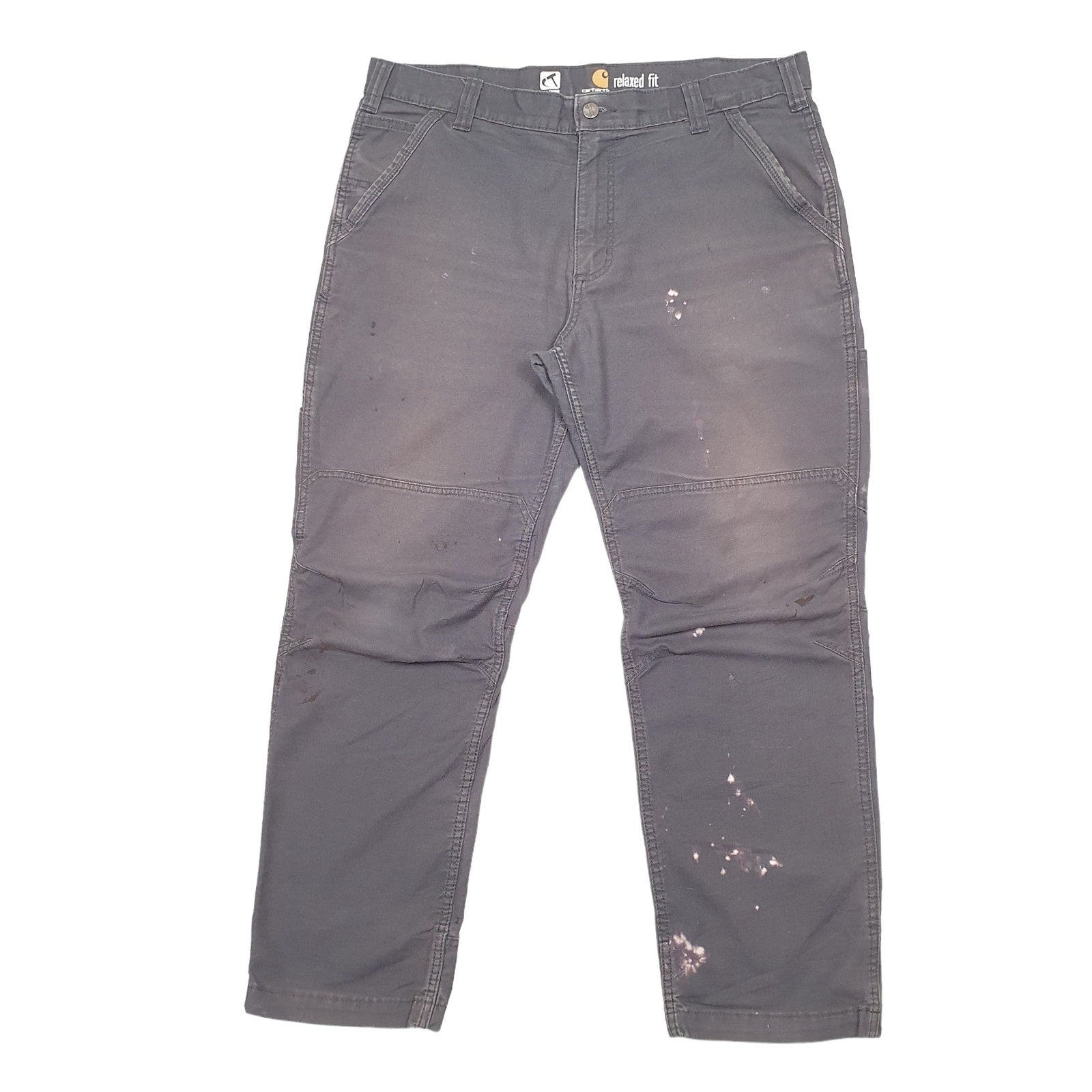 CARHARTT Carpenter Workwear Trousers Cotton Grey Mens W38 L30 image 2
