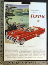 1955 PONTIAC CONVERTIBLE STAR CHIEF SPORT GOLF NATIONAL OPEN SEDAN AUTO AD 35873