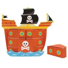 Pirate Ship Favor Boxes Centerpiece Has 6 Favor Boxes Pack Skull Birthday Party