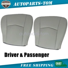 Front Bottom Replacement Perf Leather Seat Cover Gray For 2004-2009 Cadillac SRX