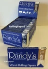 Randy's CLASSIC 1 1/4 Size- Box 25 PACKS - WIRED Cigarette Rolling Papers