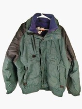 Vintage Head Ski Wear Men's Xl Nylon Zip & Snap Button Jacket Green