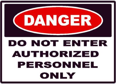 DANGER DO NOT ENTER AUTHORIZED PERSONNEL DECAL STICKER SAFETY SIGN CONSTRUCTION