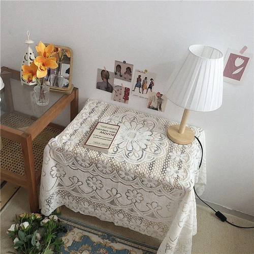 White Vintage Embroidered Lace Tablecloth Table Cloth Cover Wedding Party Decor - Picture 18 of 42