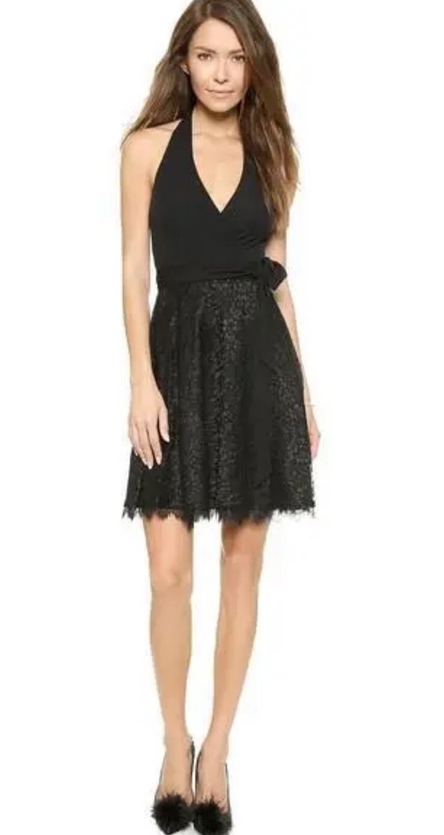 即発！DVF AMELIA HALTER dress DVF Diane Von Furstenberg AMELIA HALTER Lace Overlay Skirt
