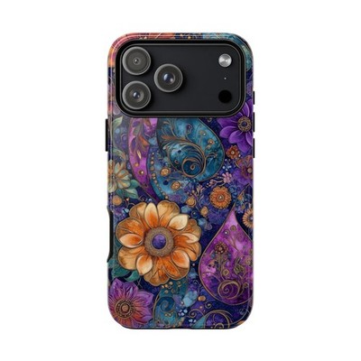 Phone Ink - iPhone | Galaxy | Pixel Case - Vintage Paisley Purple Flowers
