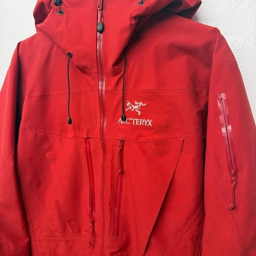 Arc'teryx Alpha SV Bordeaux Red Rain Ski Waterproof Jacket Men’s Size Small image 6