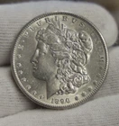 1890 US Morgan Silver Dollar $1 AU+