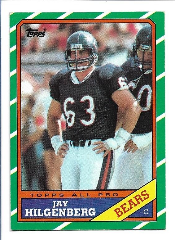 Jay Hilgenberg 1986 Topps Rookie #17 - Chicago Bears RC