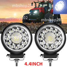2pcs 4.4 Round Led Work Light Spot Fit Agriculture Vehicles Tractors Farming