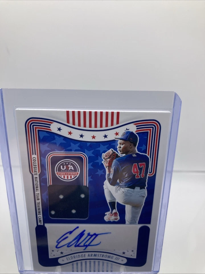 2024 Panini Stars and Stripes Collegiate Team Eldridge Armstrong III Auto Jersey - Image 2 of 4