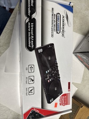  AudioPhileVDJ-4800 Mini DJ Mixer VirtualDJ LED Controller w/Scratch & JogWheels