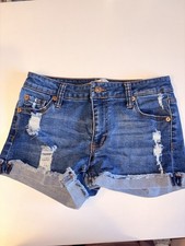 Celebrity Pink The Hot Blue Distressed Denim Cut Off Shorts Women s 11/25