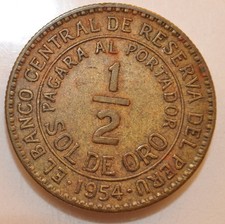 1954 Peru 1/2 sol