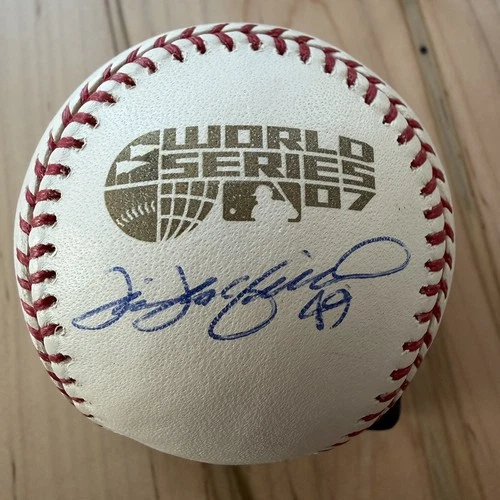 Tim Wakefield Signed 2007 World Series Baseball Red Sox Legend #49 w/ Case Rare