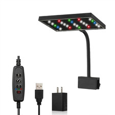 Aquarium LED Light USB 5V RGBW 5730 Timmer 5 10Gal Fish Tank Clip Light