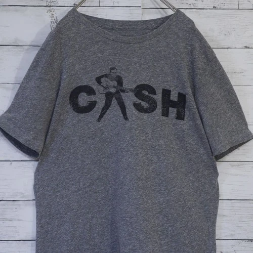 Lucky Brand Johnny Cash 90s USA Made Double-Sided Print 1990s vintage concert t-shirt, vintage, single stitch, B+ condition