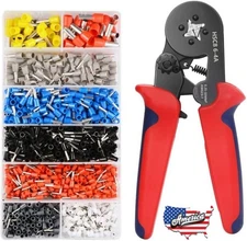 1200PCS Connectors Cord Wire Crimp Cable Pin End Bootlace Ferrule Terminals Kit