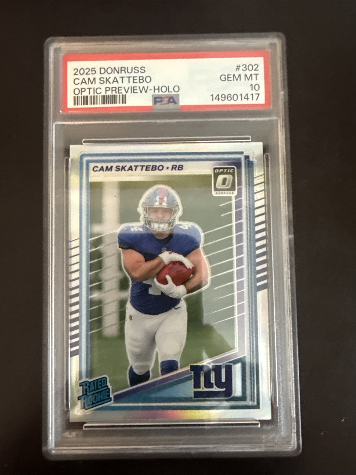 Cam Skattebo Panini Donruss #302 Optic Preview-Holo