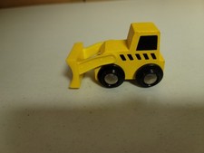 Wooden Railway Construction Bull dozer train car Very Good Condition