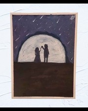 Homemade Beginner Acrylic Painting Of A Couple Dancing