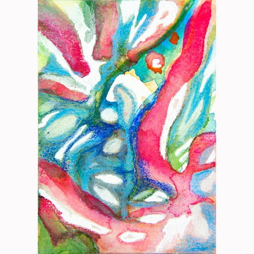 Original painting ACEO miniature OOAK modern art unique trend abstract No. 737