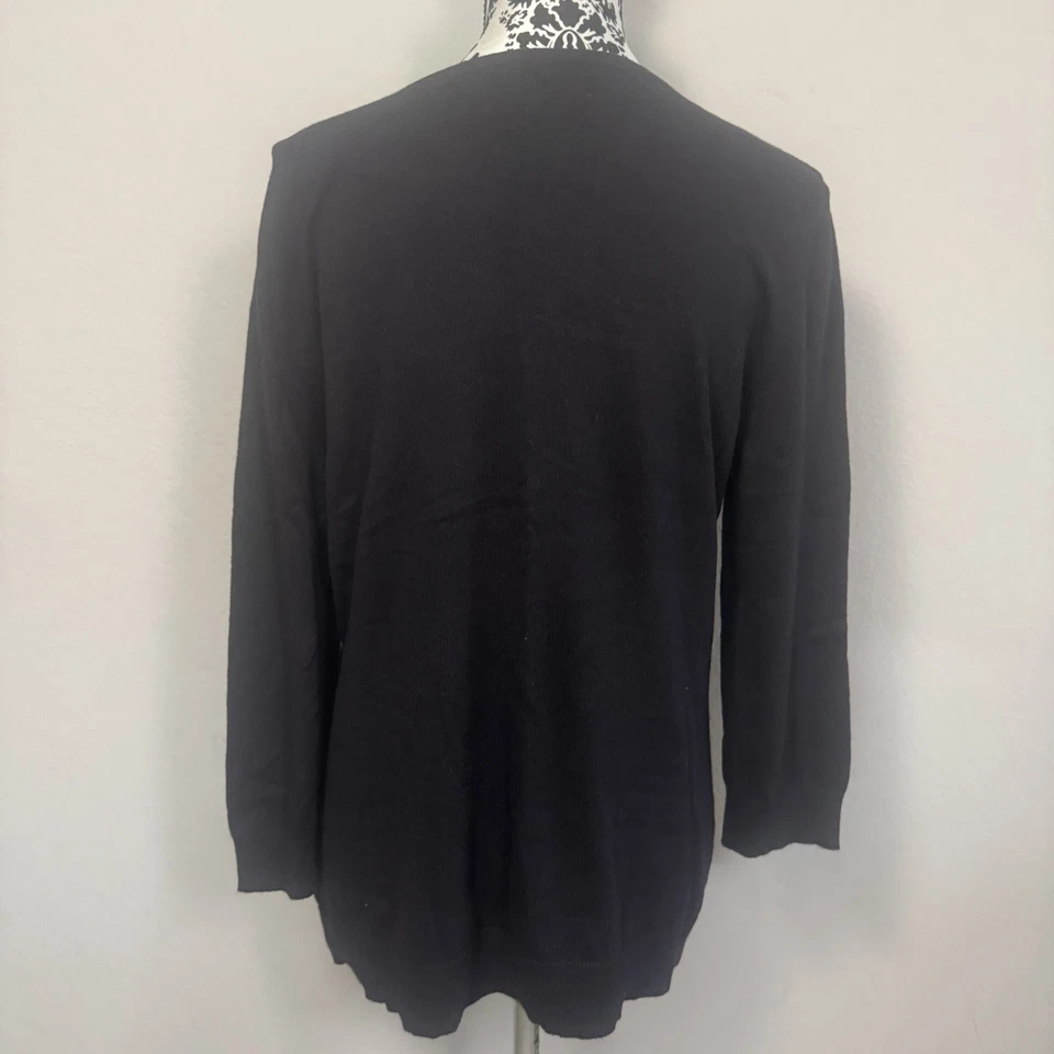 Suéter para mujer Elle negro talla XL pedrería corazones brillantes Foto 2 de 4