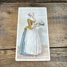 1880s-90s Walter Baker & Co's Chocolate Broma & Cocoa Lovely Lady