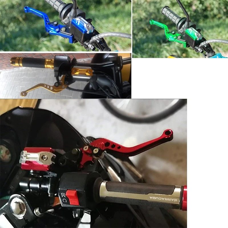 Universal 7/8'' Motorcycle CNC Brake Clutch Master Cylinder Reservoir Lever Set Foto 2 de 4