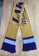 Los Angeles Lakers Purple and Gold Scarf Made By Mitchell and Ness