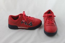 Fila Boys Original Fitness Shoes Sneakers Sz 1 Red Blue 3FM00609-616
