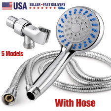 High Pressure Shower Head 5 Settings Handheld Shower Heads Spray With 5 FT Hose
