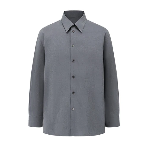 donclickin Lemaire*vibe 25SS New Glossy Dry Silk Shirt –Sage Green Black Edition - Foto 12 di 23