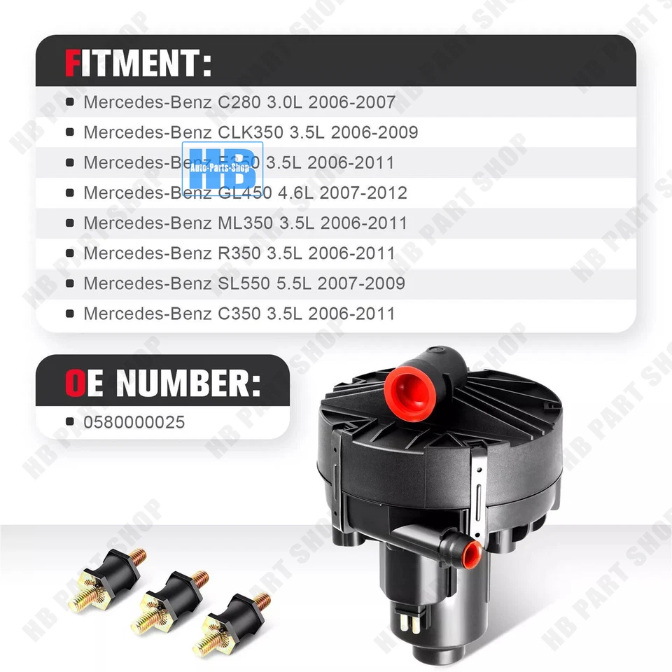 Bomba de aire secundaria BOSCH inyección de aire smog para Mercedes 0001405185 0580000025 Foto 4 de 4