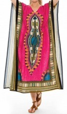 Dashiki Womens Kaftan African Long Dress Hippie Casual Caftan Boho maxi One Size