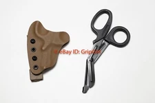 Black Trauma Shears+Coyote Kydex Sheath Holster TCCC Blow Out Kit Medic Gear EDC