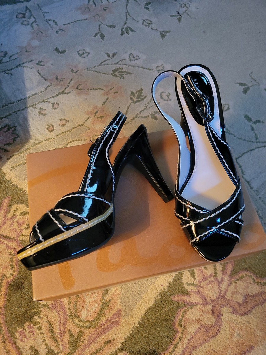 Studio Paolo Black Patent Black Wedge Heal 7m New | eBay