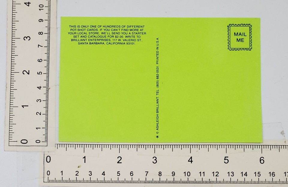 1982 Pot Shots Humorous Postcard Ashleigh Brilliant 2660 Joker Surprise eBay