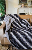 Tache 50 X 60 Inch Striped Faux Fur Throw Blanket 4 X 5 on sale Tache 50 X 60 Inch Striped Faux Fur Throw Blanket 4 X 5 on sale