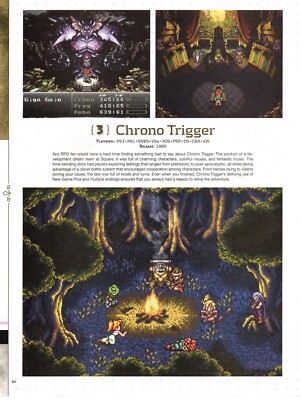 2017 CHRONO TRIGGER SNES PS1 PS3 RETRO REVIEW PRINT AD - SQUARE VIDEO GAME ART